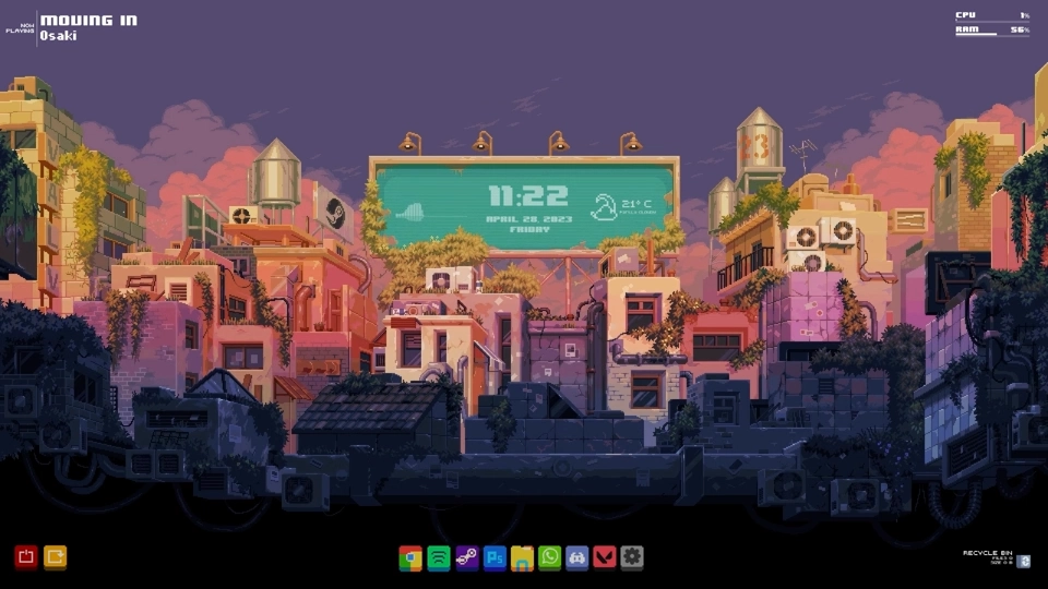 Dynamic Pixel Art Rainmeter
